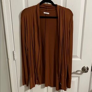 Women's Brown Open Front Cardigan Maurices XL